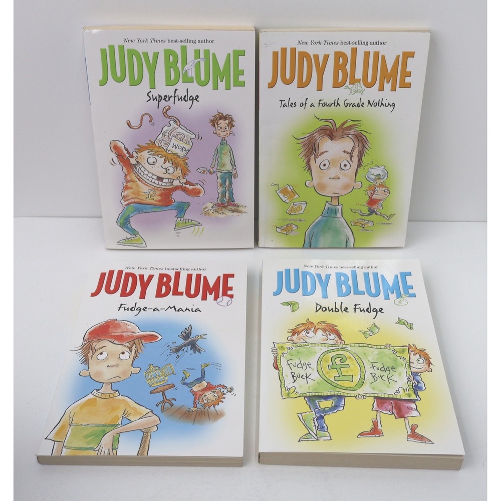 Judy Blume Fudge Series 4 Book Set Tales of a Fourth Grade Nothing Superfudge PB